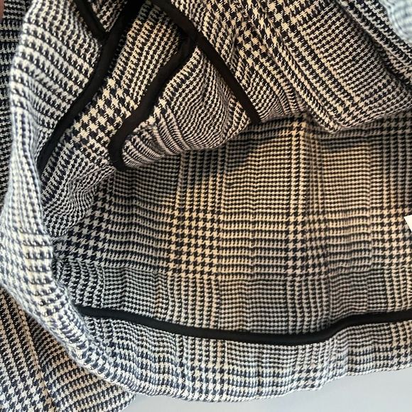 ZARA Checkered Double Breasted Quilted Oversized Short Coat - Picture 16 of 17